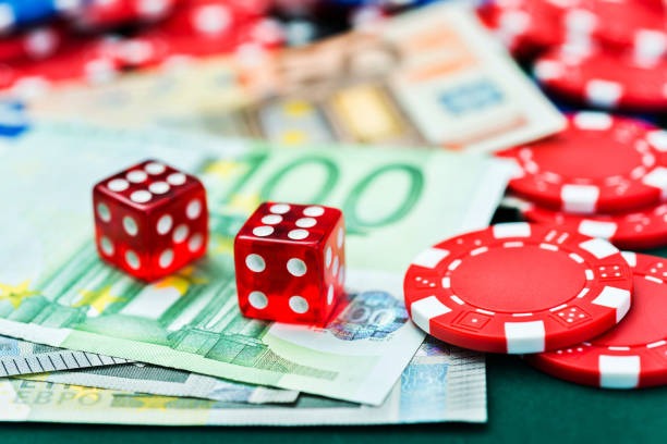 Betting layout with chip denominations